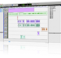 a ProTools digital audio recording waveform at CMR Studios, Tampa, Florida 